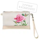 Malá kabelka přes rameno  Růžová pivoňka