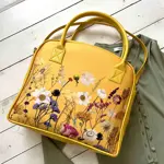  Taška s potiskem Oxford Květiny na žlutém podkladu