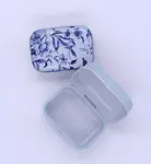 Plechová krabička Květiny Modrá 