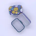 Plechová krabička Květiny zelena