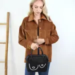 Dámská kabelka Kitto – sametový potisk Prsa