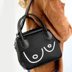 Dámská kabelka Kitto – sametový potisk Prsa