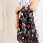 Skládací nákupní taška Ptáci a květiny