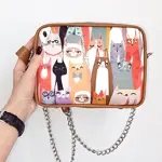 Kabelka na řetízku Cherie kočky