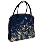  Kabelka s potiskem Oxford Květiny na modrém pozadí