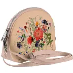 Mini kabelka  Coquette  Květiny na pudrovém pozadí