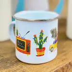 Smaltovaný hrnek Camper Merry Christmas. TV