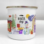 Smaltovaný hrnek Camper Witner days