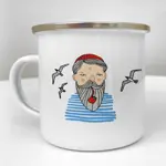 Smaltovaný hrnek Camper  Brave, free and wild like the sea