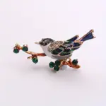 Brož Ptáček na větvi – 5,8 × 2,9 cm - image 1