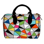 Dámská kabelka Barrel – textilní potisk ornament 