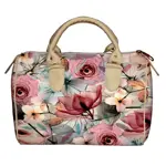 Dámská kabelka Barrel – textilní potisk květinový motiv