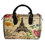 Dámská kabelka Barrel – textilní potisk Paříž