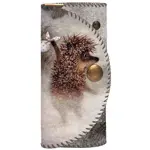 Klíčenka do kabelky – barevná kapsička na klíče s karabinkami Ježek