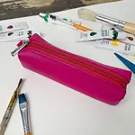 Klíčenka BIG – pouzdro na klíče z eko kůže se zipem   růžová