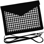 Dámský klutch konvert – elegantní sametová kabelka s potiskem Černobílý tisk