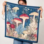 Elegantní šátek z hedvábí Armani Houby 68 × 68 cm – ruční výroba  - fotografie 2