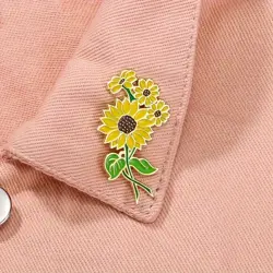 Elegantní slunečnicová brož