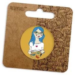 Pin Modrovlasá dívka 