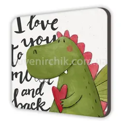 Dřevěný magnet  I love you