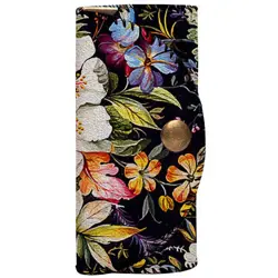 Klíčenka do kabelky – barevná kapsička na klíče s karabinkami Květiny