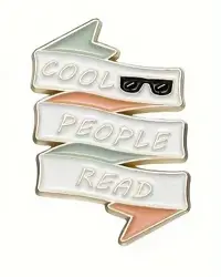Odznak cool people read smaltovaný připínáček