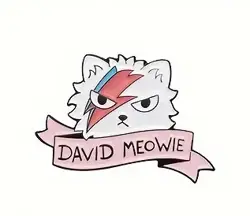 Odznak Kočka david meow smaltovaný připínáček