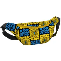 Ledvinka BUMBAG Žluté květy a modré listy