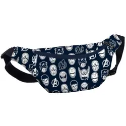 Ledvinka BUMBAG Superhrdinové na modrém pozadí