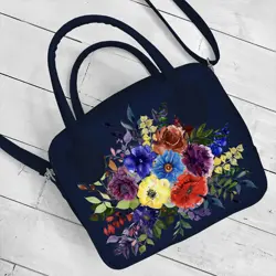 Dámská kabelka Kitto – sametový potisk Krása