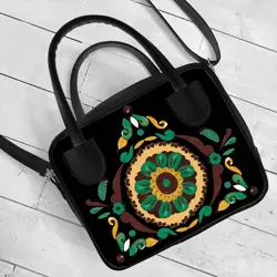 Dámská kabelka Kitto – sametový potisk kruh života