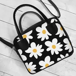 Dámská kabelka Kitto – sametový potisk Heřmánek