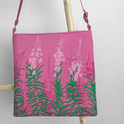 Kabelka Taystra Květiny na růžovém pozadí