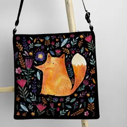 Kabelka Taystra Liška na černém pozadí