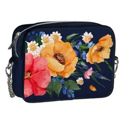Kabelka na řetízku Cherie Zářivě barevné květy