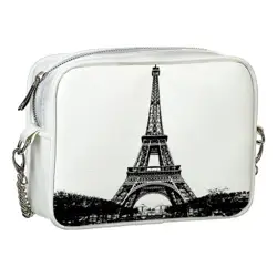 Kabelka na řetízku Cherie Eiffelova věž na bílém pozadí