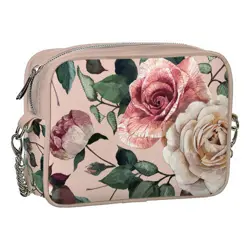 Kabelka na řetízku Cherie Růže na pudrovém pozadí