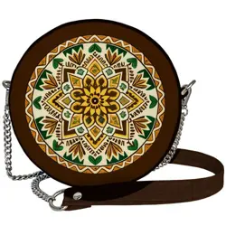 Kabelka tablet Ornament na hnědém pozadí