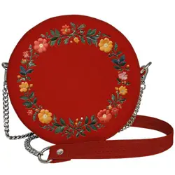 Kabelka tablet Věnec z květin (červené pozadí)