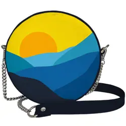 Kabelka tablet hory. Západ slunce