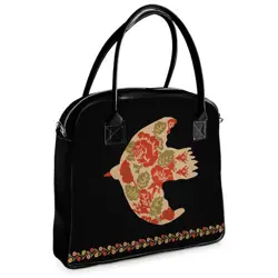  Kabelka s potiskem Oxford Květinový pták