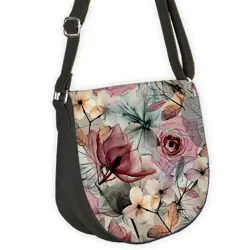 Kabelka saddle  Květinový motiv