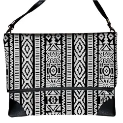 Kabelka pretty Černá a bílá ozdoba