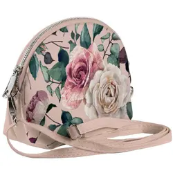 Mini kabelka  Coquette Růže na pudrovém pozadí