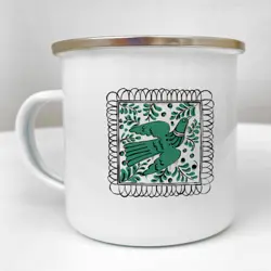 Smaltovaný hrnek Camper Pták