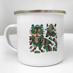 Smaltovaný hrnek Camper sova