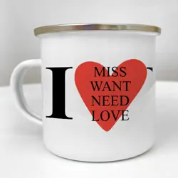 Smaltovaný hrnek Camper  I miss, want, need love