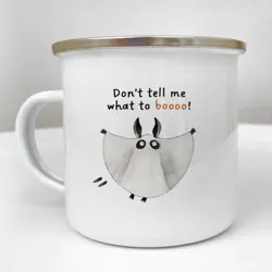 Smaltovaný hrnek Camper Don't tell me what to boooo!