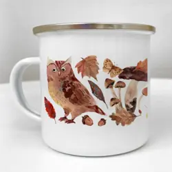 Smaltovaný hrnek Camper Ahoj podzime!