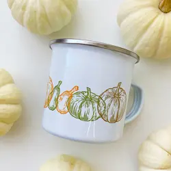 Smaltovaný hrnek Camper Dýně